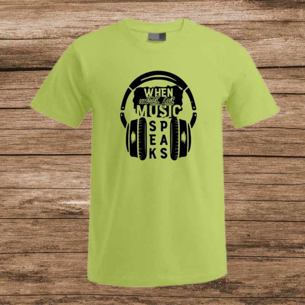 Herren Shirt Music Wild Lime